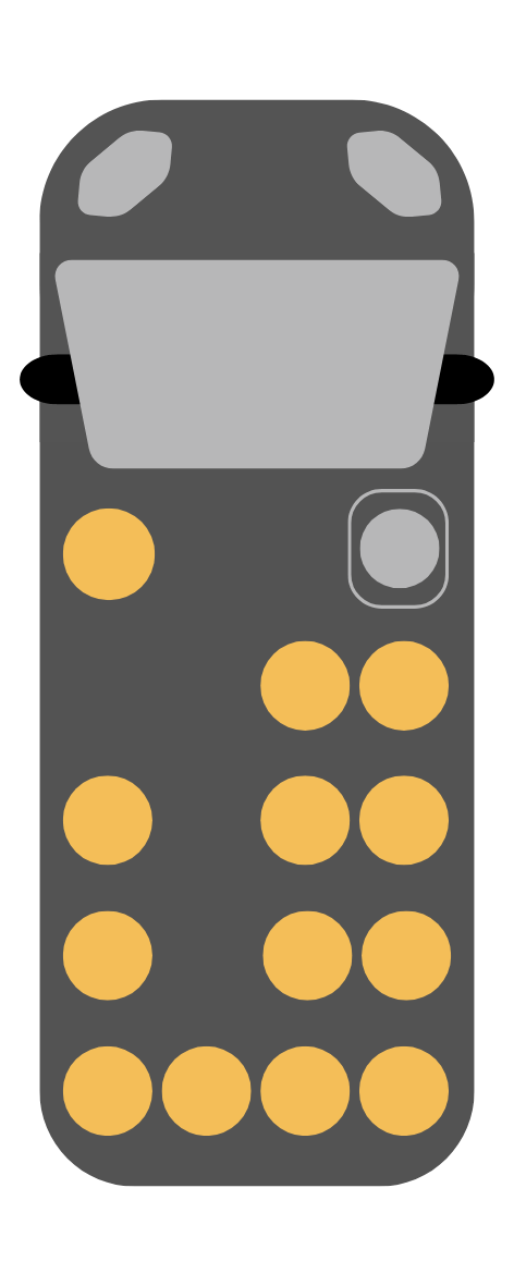 HiAce (14-Seater)—Seating diagram